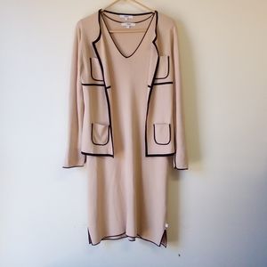 Vintage 2 PC Verigo Paris Rayon/ Nylon size L Dress